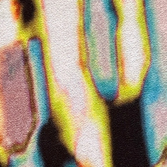 Waverly Grey Liberant artsy art to wear pullover keyhole bell sleeve Top s boho - Picture 5 of 8